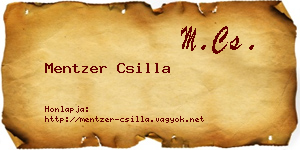 Mentzer Csilla névjegykártya